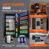 SucceBuy 48/100/200-Key Cabinet Key Lock Box W/ Adjustable Racks Security Key Storage Box Key Organizer for School Office Hotle