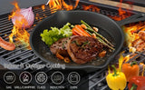 3PCS Pre-Seasoned Cast Iron Skillet Set, Pans for Oven Grill Campfire