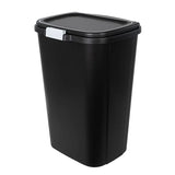 2 Pack Kitchen Trash Can 13 Gallon Plastic Odor-Blocking Touch-Top Garbage Bin with Push Button