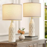 24.8" Bedside Lamps Set of 2 with Color Temperature for Nightstand Living Room
