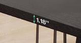 LITTLE TREE Black Dining Table for 4-6, Modern Kitchen Table with Tapered Wood