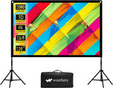 120' Portable and Foldable 16:9 4K HD Rear Front Movie Screen for Indoor