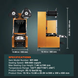 SucceBuy Fully Automatic Cup Sealing Machine 500-650 Cups/H with LCD Panel