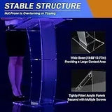 Bymaocar Transparent Acrylic Podium Portable Lectern for Church, Wedding