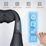 Neck and Shoulder Massager W/ Heat, Deep Tissue Back Massager for Office an