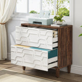 Tribesigns 2-Drawer File Cabinet, Lateral Filing Cabinet for A4/Letter/Legal Size, Office Storage Cabinet