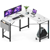 MCQ 50 Inch L-Shaped Office Computer Desk with Wooden Desktop