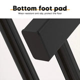 Double Rods Multi-functional Freestanding Bedroom Clothes Rack w/ Wheel
