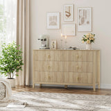 Dresser for Bedroom w/ 6 Drawers, 54" Extra Wide Modern Chest of Drawers
