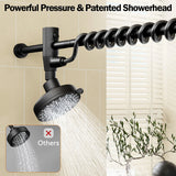Tandem Shower Head For Couples, Dual Shower Head with Original Adjustable Slider, High Pressure