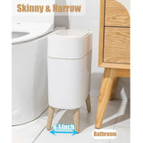Motion Sensor Trash Can 2.5 Gal Smart Waste Bin Automatic Touchless Slim Bathroom