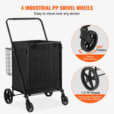 Folding Shopping Cart With Removable Waterproof Liner