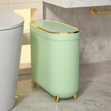 Luxury Large Capacity Trash Can Gold Luxury Trash Can High push Plastic Kitchen Trash Can with Lid Bathroom Trash Can