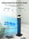 41' Quiet Tower Fan for Bedroom, 90° Oscillating Floor Fan with Remote