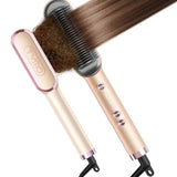 TYMO Ring Hair Straightener Brush Hair Straightening Iron with Built-in Comb, 20s Fast Heating