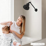 Filtered Shower Head NSF-177, KDF-55 Activated Carbon Calcium Sulfite, Removes