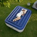 Queen Air Mattress w/ Built-in Pump, 18in Quick Inflation/Deflation Inflatable
