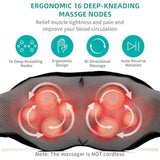 Nekteck Shiatsu Neck Massager for Pain Relief Deep Tissue with Heat 3D Kneading Massage Pillow Back Shoulder Massager for Body