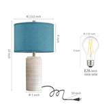 23" Modern Ceramic Nightstand Table Lamps Set of 2 Nautical Lamps