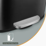 Homfa 30L Stainless Steel Step Trash Can Kitchen Garbage Can W/ Soft Close, Black,White, Silver, Gray, Red