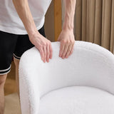 Compact Swivel Desk Chair with Wheels, Ergonomic Low-Back Support for Vanity