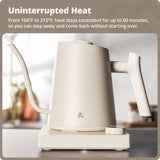 Electric Gooseneck Kettle, 1200W Stainless Steel with Precision Temperature Control