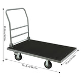 2500 LBS Dolly Cart Heavy Duty Push Cart Extra Large Platform Truck