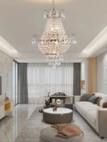 ARLGSITE Luxury Gold Crystal Chandelier Elegant Dazzling K9 Crystals Ceiling Light
