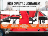 6.3ft Fold-up Pool Table Solid MDF Base Sturdy Metal Legs Full Set Games