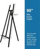 A-Frame Wooden Display Easel - Adjustable Lyre Beechwood Studio Easel