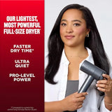 PowerMove Hair Dryer for salon use, lightweight plastic dryer in black with advanced
