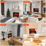 Electric Fireplace Insert with Infrared Remote, 5 Flame Levels, 24H Timer