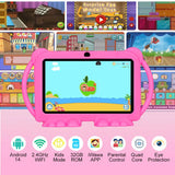 ATMPC 7 inch Android 14 kids Tablet, 4GB RAM+32GB ROM