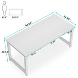 Tribesigns Modern Computer Desk, 63 x 31.5 inch Large Executive Office Desk Computer Table Study Writing Desk Workstation