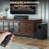 Sound Bars for TV with Subwoofer, 2.1 Deep Bass Small Soundbar Monitor