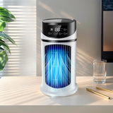 Portable Air Conditioner Desk Fan, Quiet Electric Fan for Home Office