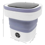 Foldable Electric Portable Washing Machine 12L Large Capacity Mini Washer with Drain Hose Basket fo