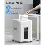 Micro Cut Shredder for Home Office Use, Steel Body, Black, 110-Sheet Capacity