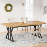 Tribesigns Dining Table for 6 People, 70.8-Inch Rectangular Wood Dining Table
