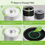 App PM2.5 HEPA Air Purifier for Bedroom Living Room for Pet Hair Dust
