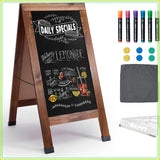 Large Sandwich A-Frame Chalkboard Sign - 40 x 20 Inches Magnetic Wooden