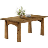 Elegant 63 Solid Wood Dining Table for 4-6, Rich Grain & Texture