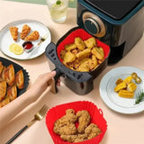 1PC Reusable Airfryer Pan Liner Accessories Silicone Air Fryers Oven Baking Tray Pizza