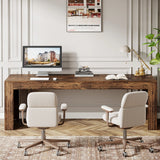 Tribesigns 79-Inch Extra Long Desk, Two Person Double Desk for Home Office