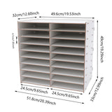 Wooden Paper Mail Tray SorterWith Rubber Rings ,Office Desktop File LiteratureOrganiser,Classroom