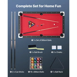 SucceBuy 6 ft Pool Table Adjustable Feet Game Table Includes Ball Cue