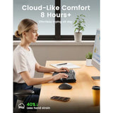 Wireless Keyboard and Mouse Combo, MA41 30dB Quiet Ergonomic Wave Keyboard Set