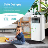 8000 BTU Portable Air Conditioner with Remote Control 3-in-1 w/ Drying