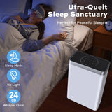 Deli Air Purifier for 1110 Sq.Ft, HEPA Filter Captures Pet Dander, Dust, Pollen