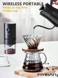 1pc USB Rechargeable Electric Coffee Grinder, Compact Portable Coffee Grinder With Professional Ceramic Grinding Core And Adjustable Grind Settings, Suitable For Home, Office,